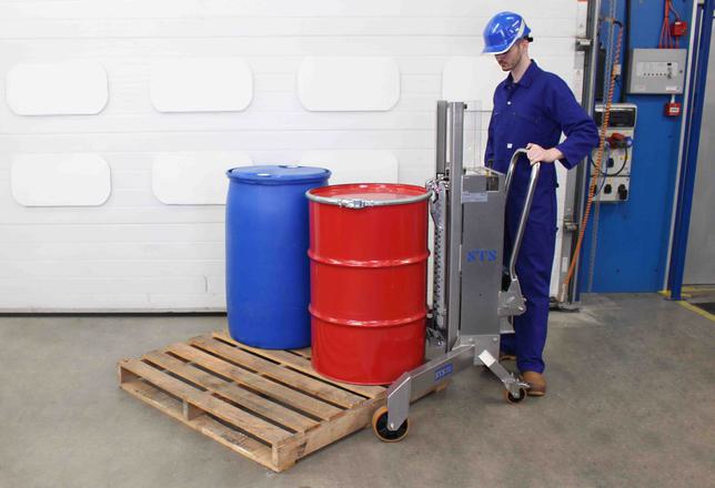STS Corner Drum Lifting Trolley Stainless Steel