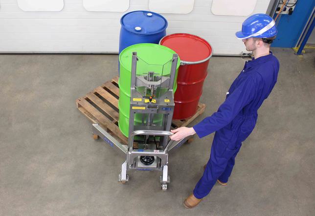 STS Corner Drum Lifting Trolley Stainless Steel