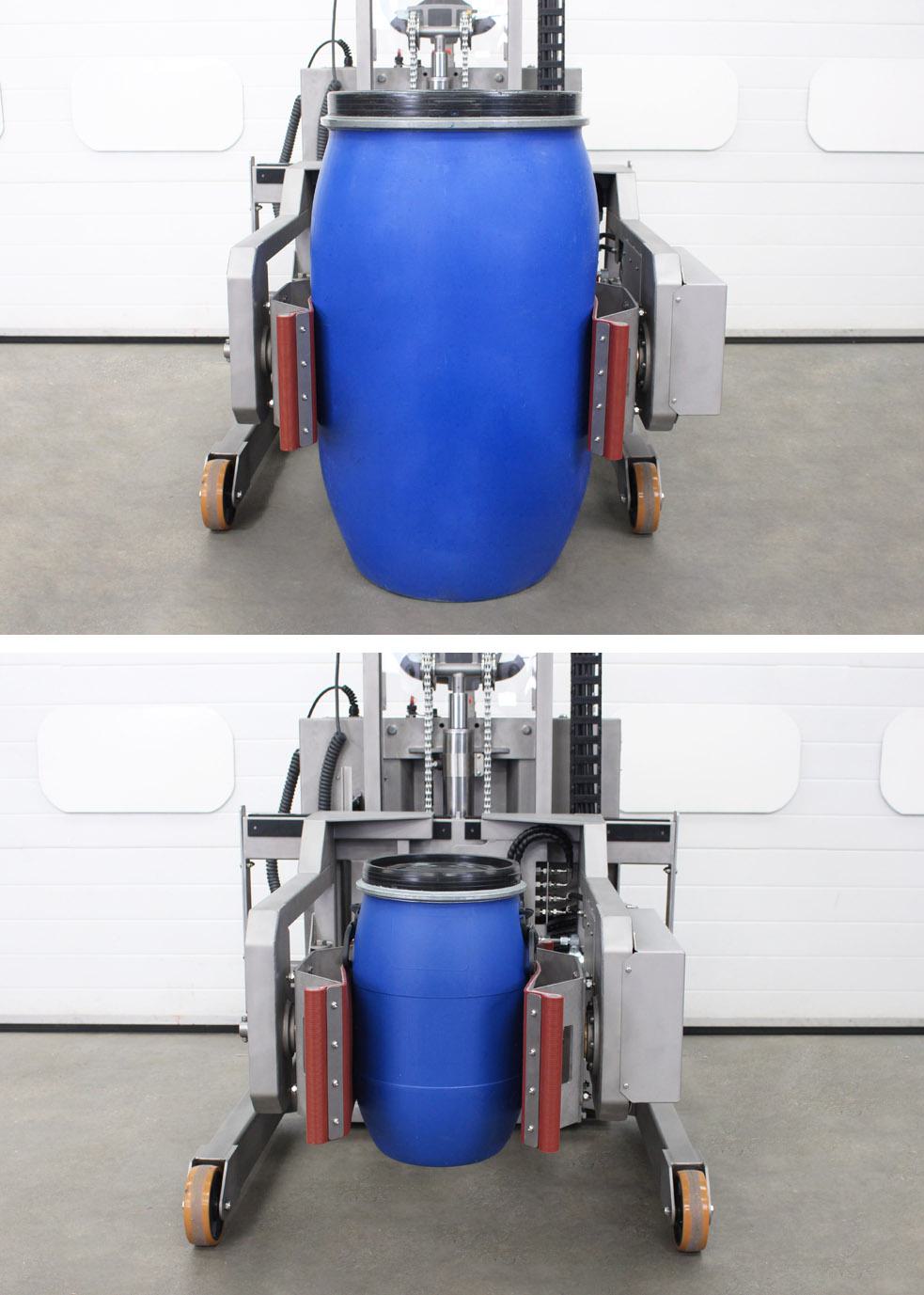 STS Power Clamp Drum Rotator/Tipper (Pneumatic) Stainless Steel