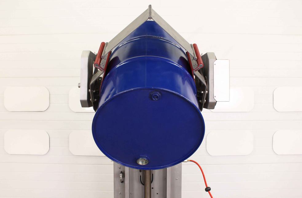 STS Power Clamp Drum Rotator/Tipper (Pneumatic) Stainless Steel
