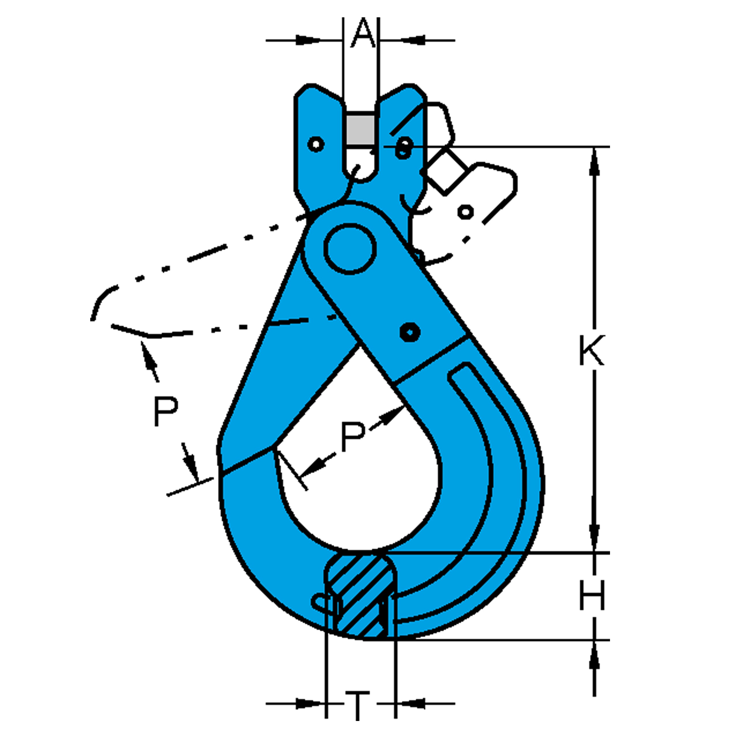 X-026 G100 Clevis Self Locking Hook